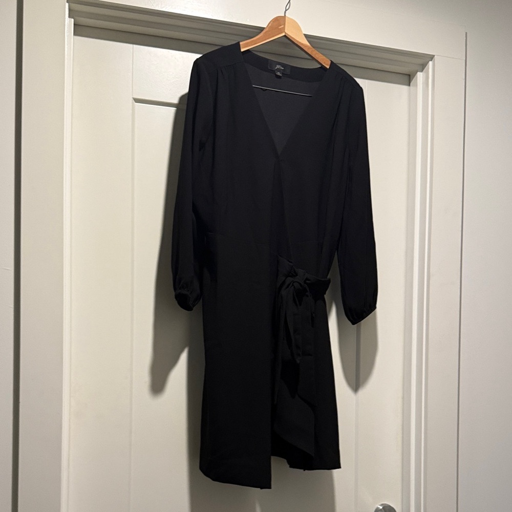 J. Crew Black Wrap Dress